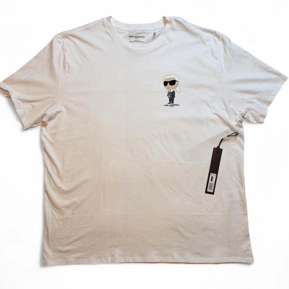 Karl Lagerfeld Paris Karl Cartoon Graphic T-Shirt White